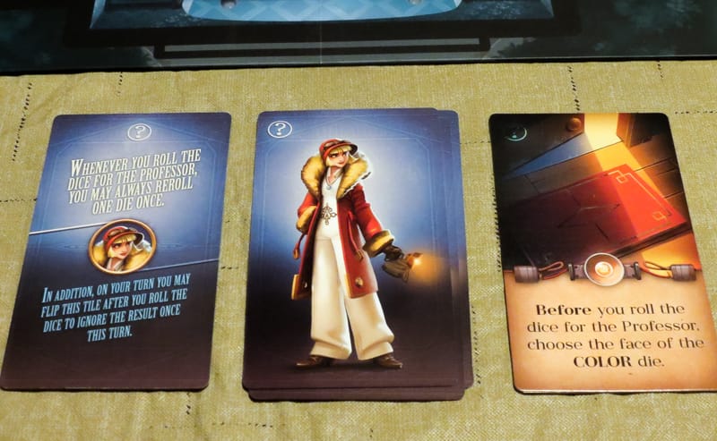 Professor Evil and The Citadel of Time review - character tile and card