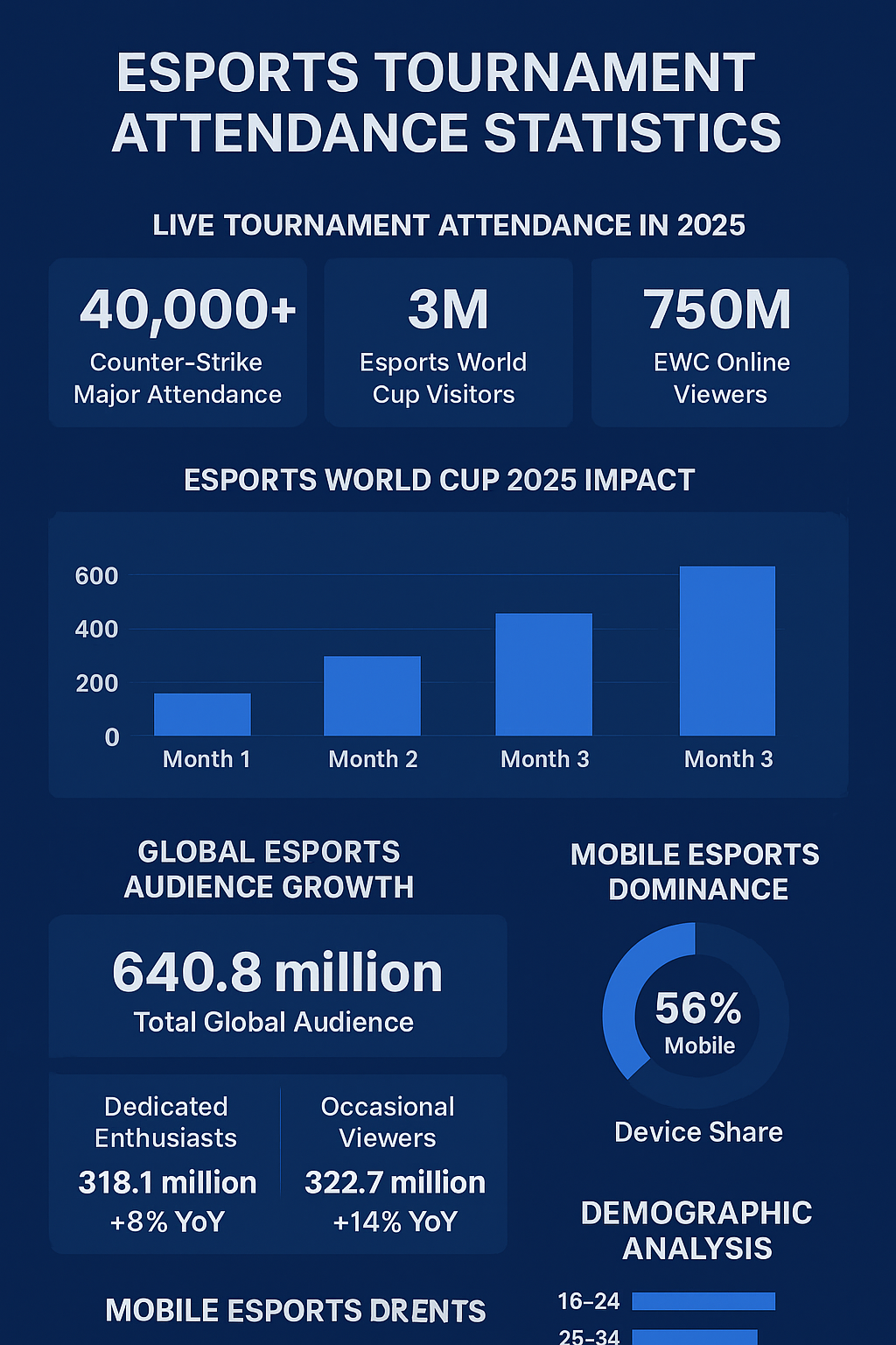 Esports tournament attendance Statistics