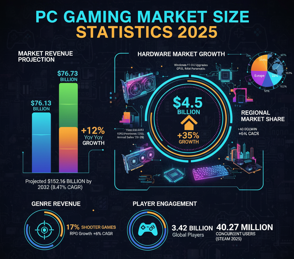 PC Gaming Market Size Statistics 2025
