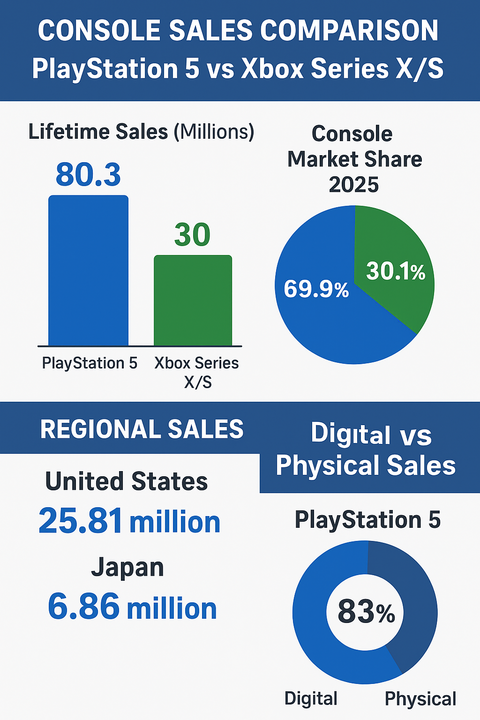 PlayStation 5 vs Xbox Series X Sales Statistics