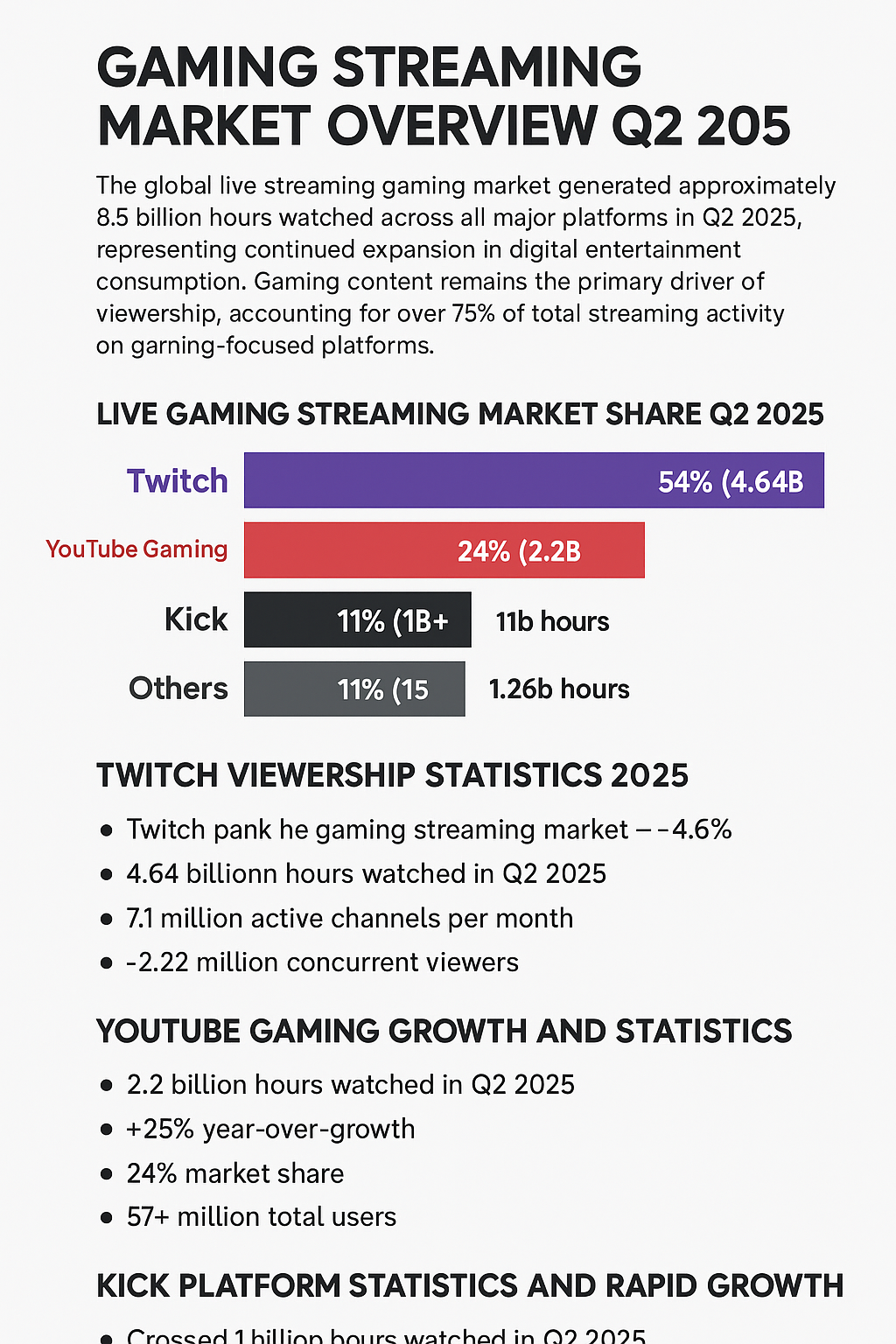 YouTube Gaming vs Twitch viewership statistics